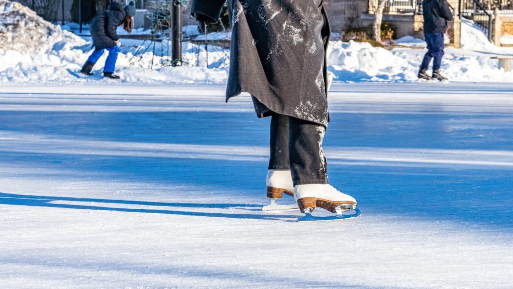 A person ice skating